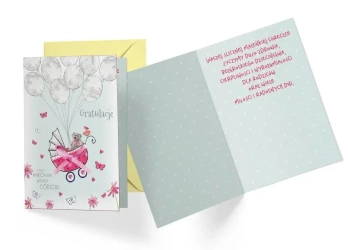 Karnet B6 DK-742 Narodziny córeczki - Kukartka