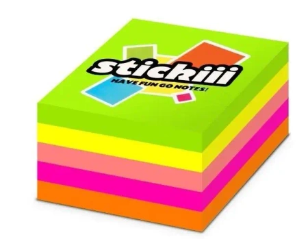 Kostka samoprzylepna 76x76mm 400K 5 kolorów neon - Alfa Pastello