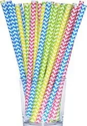 Słomki papierowe shake 8mm limonkowe 10 szt - Arpex