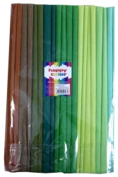 Bibuła marszczona 25x200cm mix zielony 10 rolek - GDD