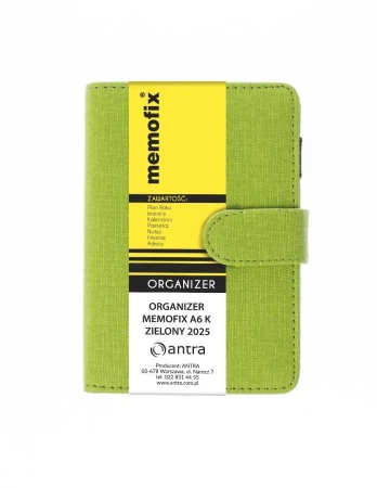 Organizer Memofix 2026 A6 K zielony - Antra