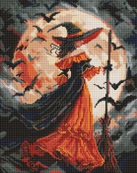 Diamentowa mozaika - Czarownica 40x50cm - Ideyka