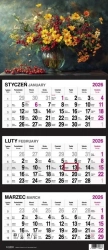 Kalendarz 2026 trójdzielny Bukiet - O-press