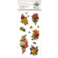 Naklejki papierowe róże 11szt - Titanum