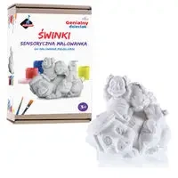 Sensoryczna malowanka Świnki do malowania pędzelkiem - Askato