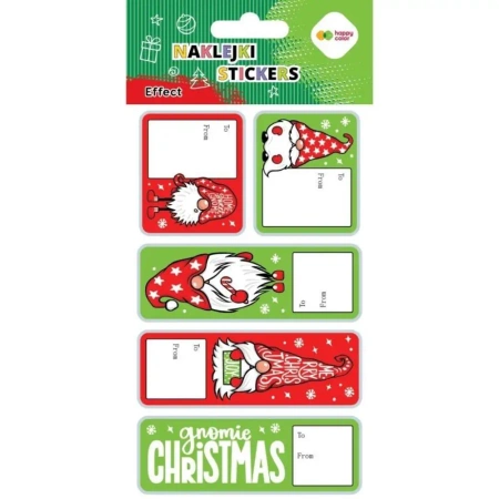 Naklejki Gnome tag 10x20cm HAPPY COLOR - GDD