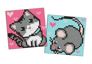 Diamentowa mozaika Kids naklejka - Szarzy.. 9x9cm - Ideyka