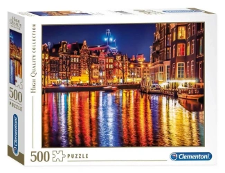 Puzzle 500 Amsterdam nocą - Clementoni