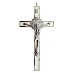 Krzyż Św. Benedykta Biały 19cm - Art Sacrum