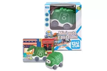 Mini auto z puzzlami śmieciarka Edu&Fun - Artyk