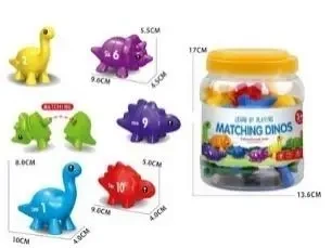 Gra Montessori: Dinozaury cyferki 10szt - Madej