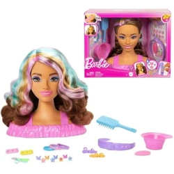 Barbie Głowa do stylizacji z brązowymi włosami - Mattel