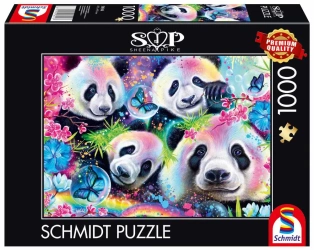 Puzzle 1000 PQ Sheena Pike Pandy i kwiaty 112324 - Schmidt Puzzle