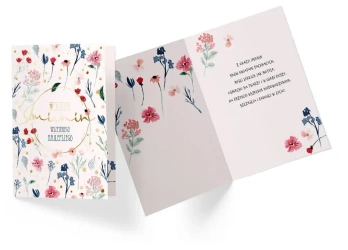 Karnet B6 PR-242 Imieniny kwiaty - Kukartka