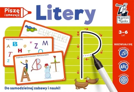 Kapitan Nauka. Litery. Piszę i zmazuję - Ewa Norman, Hubert Bobrowski, Grupa OF