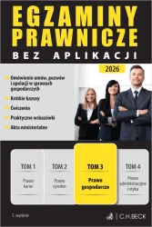 Egzaminy Prawnicze bez aplikacji 2026. Tom 3. Prawo gospodarcze - praca zbiorowa