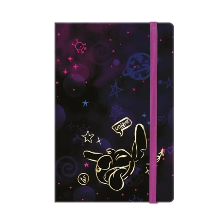 Notes A5 80k.linia z gumką Disney Gold Stitch wzór 1 - PATIO