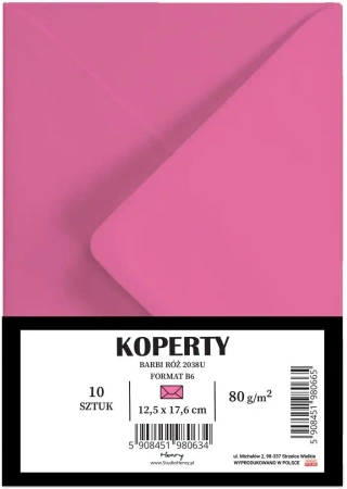 Koperty B6 Barbi róż 10szt - Henry