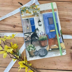 Notatnik z gumką A5 LCN05 Koty przed domem - Alex Clark