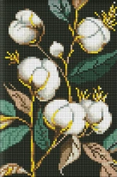 Diamentowa mozaika - Śnieżnobiała bawełna 20x30cm - Ideyka