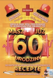 Karnet Urodzinowy z receptą 60 - YEKU