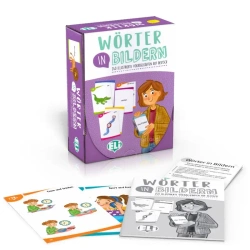 Worter in Bildern: karty obrazkowe z grami językowymi do nauki niemieckiego + e-flashcards + audio O - ELI