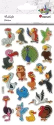 Naklejki wypukłe ptaki mix 18szt - Titanum