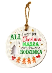 Zawieszka ceramiczna Boże Narodzenie - Kukartka