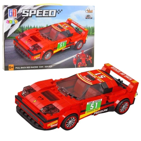Klocki konstrukcyjne auto robot 2w1 MIX - Leantoys