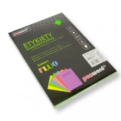 Etykiety samoprzylepne A4 fluo zielone 100ark - Polsirhurt