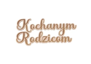 Drewniany napis - Kochanym Rodzicom 5szt biały - Cresco