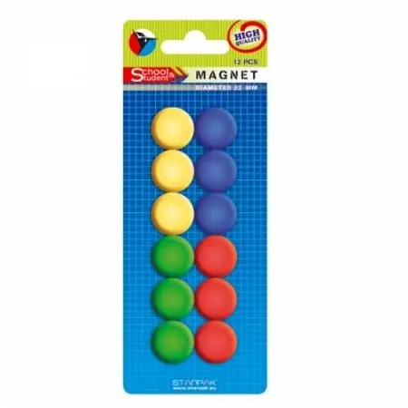 Magnes, mix, kol. 22 mm, 12 szt. 244150 - Starpak