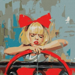 Malowania po numerach - Fajowa dziewczyna 50x50cm - Ideyka