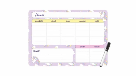 Planer magnetyczny tygodniowy unicorn 25x35cm - Biurfol