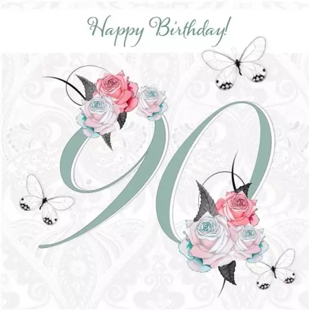 Karnet Swarovski kwadrat CL1690 Urodziny 90 - Clear Creations