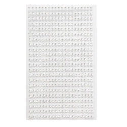Perełki samoprzylepne Opalescent white 4mm 440szt - Dalprint dpCraft