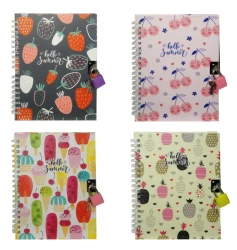 Pamiętnik z kłódką i owocowym motywem MIX - SWEDE