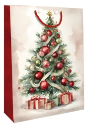 Torebka ozdobna Święta BN Choinka czerwona duża - DaVinci