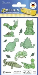 Brokatowe naklejki - Dinozaury, jaszczurki - Zdesign