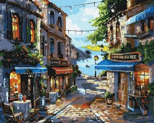 Malowanie po numerach - Restauracje nad brzegiem - Ideyka