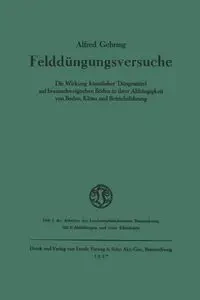 Felddüngungsversuche - Alfred Gehring