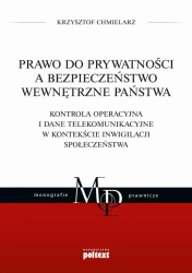 eBook Prawo do prywatności a bezpieczeństwo wewnętrzne państwa - Krzysztof Chmielarz epub mobi