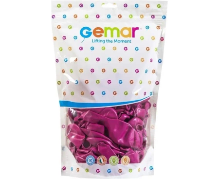 Balony pastelowe ciemnoróżowe 33cm 50szt - Godan