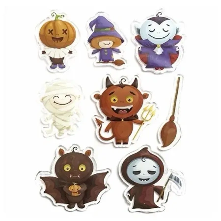 Naklejki żelowe Halloween 8szt - Dalprint dpCraft