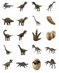 Naklejki Motywacyjne dinozaury 25mm - Tobby