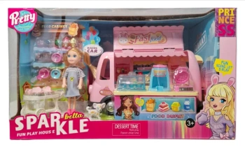 Akcesoria dla lalki food truck lodziarnia z akcesoriami - SWEDE