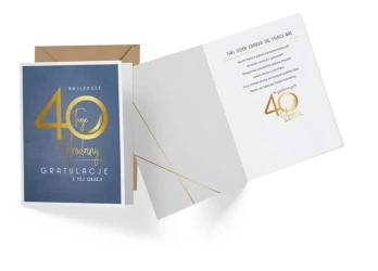 Karnet V-011 Urodziny 40 - Kukartka