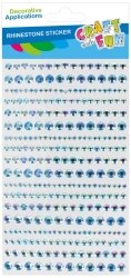 Ozdoby Dekoracyjne Samoprzylepne Kryształki niebieskie Op.18szt. Craft with Fun 545766