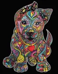 Kolorowanka Welwetowa Colorvelvet 47x35 cm Szczeniak + 12 flamastrów Carioca - Stepp Sp.z.o.o
