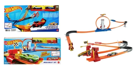 Hot Wheels Zestaw Megarajd + 2 autka - Mattel